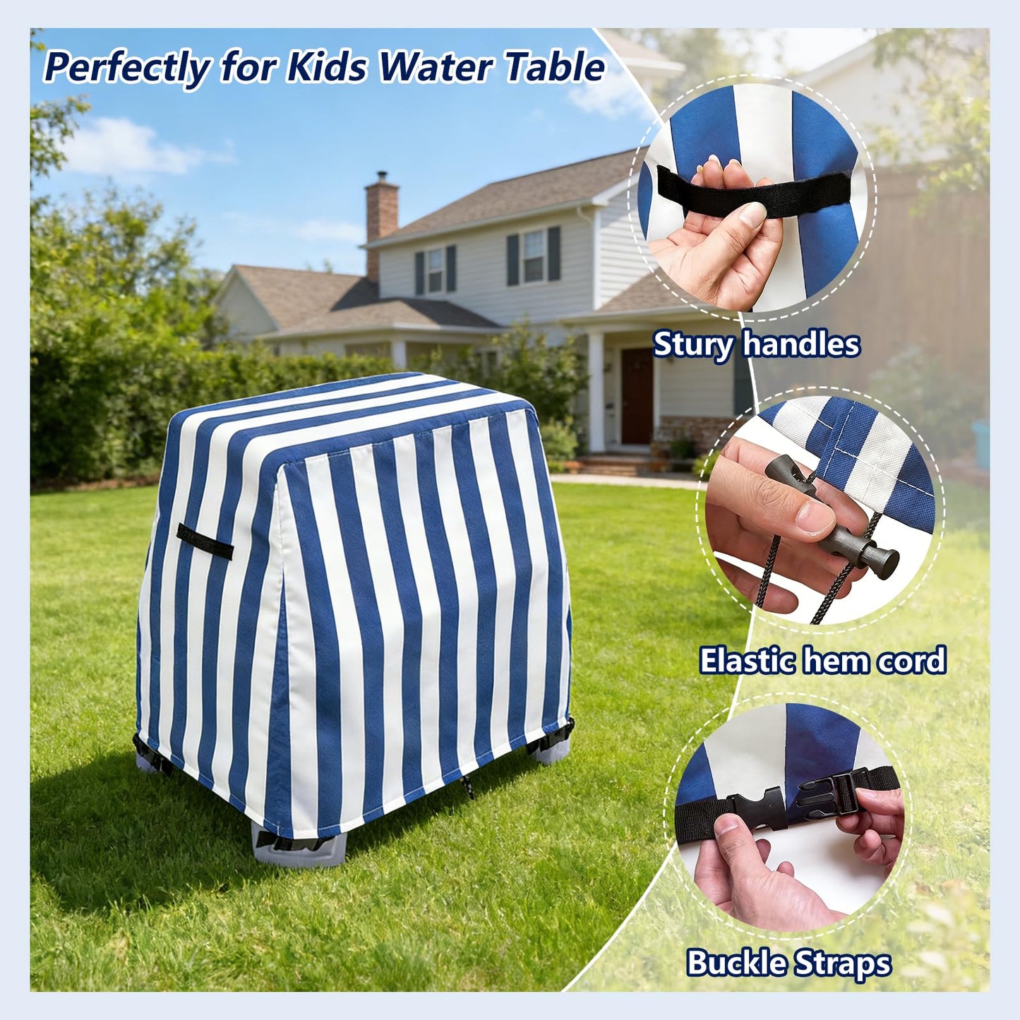 Kids Water Table Cover for Step2 Misting Mountain & Waterfall Water Table,Heavy-Duty 600D Waterproof Dustproof Water Table Toys Cover,UV resistant