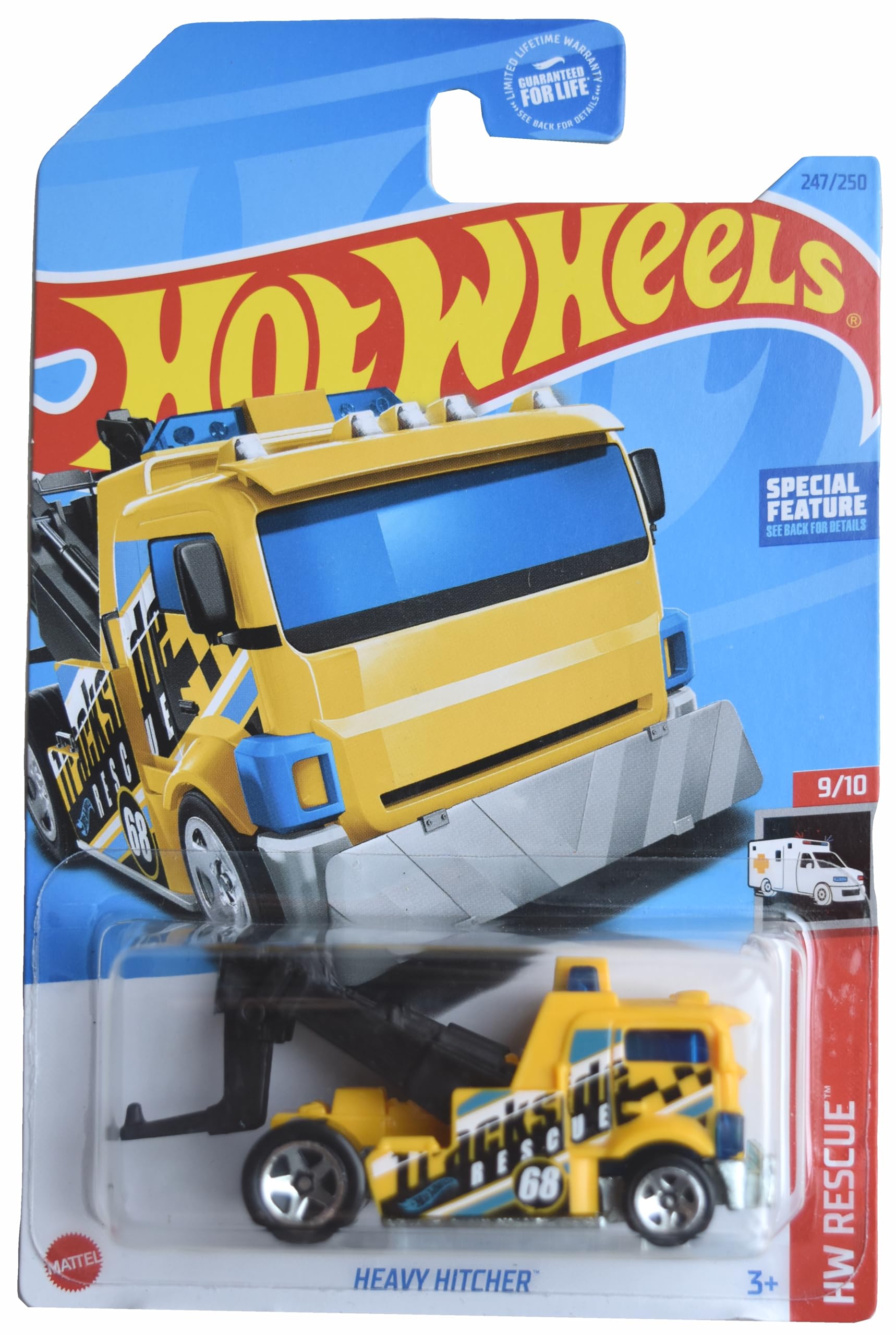Hot Wheels Heavy Hitcher, HW Rescue 9/10 [Yellow] 247/250