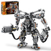 HIGH GODO Black Empire Mech Building Blocks Set for Adults, Motorized Robot Building Toy with Multiple Weapons, Combat Armor Style Warrior Collectible