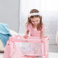Madame Alexander Pack and Play Crib for Dolls, Pink Hearts
