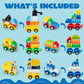 JOYIN 80Pcs Toddlers Car Building Blocks Set, 12Pcs Different Vehicles, Build Your Own Toy Cars, Compatible with Brand Name Building Bricks for Kids