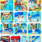 13-in-1 Water Slide Bounce House for Kids Backyard, 15x14.3x8.5FT Sport Waterpark with Deep Pool/Shower Head/Ball Holes/Soccer Goal/Basketball