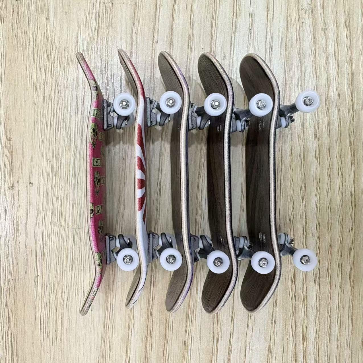 LEEFAI Pro Fingerboard Complete 34x96mm Pre-Assembled Set up with Solid Metal Trucks, Bearing Wheels-OP3RA Fingerboard Beginner Series (Stamp V3)