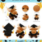 DolliBu Moose Graduation Plush Toy - Soft Huggable Graduation Stuffed Animal Dress Up with Gown and Cap with Tassel Outfit with Personalization - 6