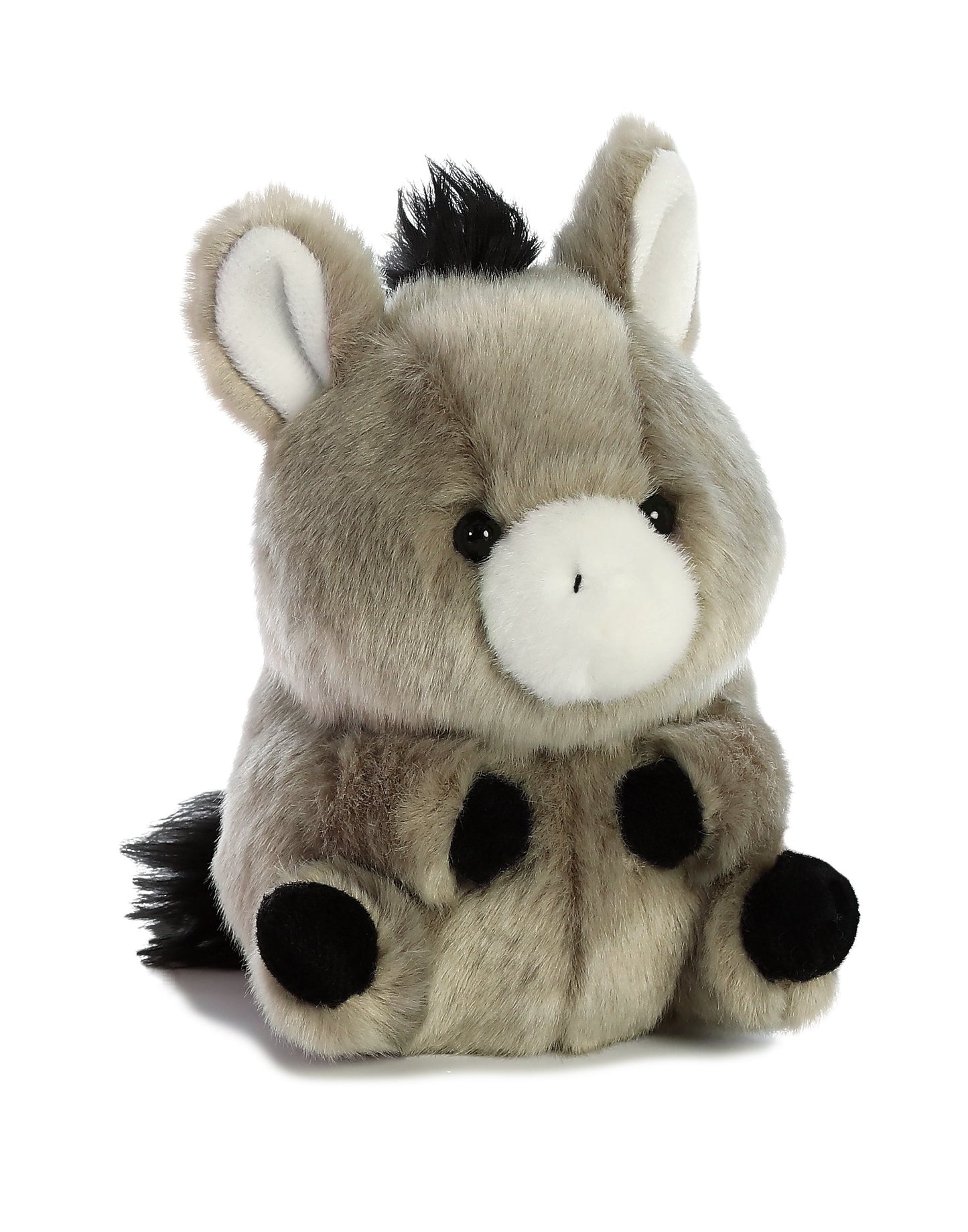 Aurora® Playful Rolly Pet™ Bray Donkey™ Stuffed Animal - Compact Size for On-the-Go Fun - for Adults, Kids, Birthdays, and Anniversaries - Gray 5