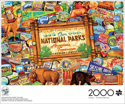 Buffalo Games - Our National Parks Collage - 2000 Piece Puzzle for Adults