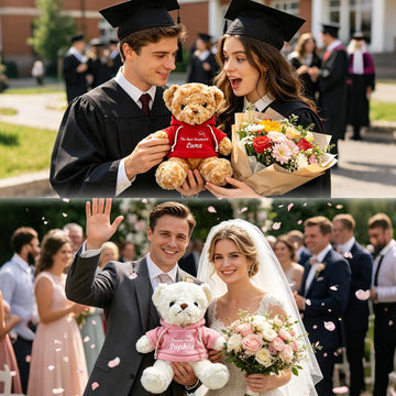 KZCKZC Personalized Teddy Bear with Name, Custom Bears Gifts for Birthday