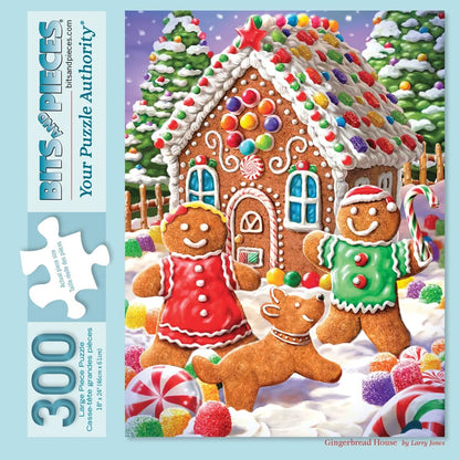Bits and Pieces Gingerbread House Jigsaw Puzzles, 300 Piece, 18x24 Inch
