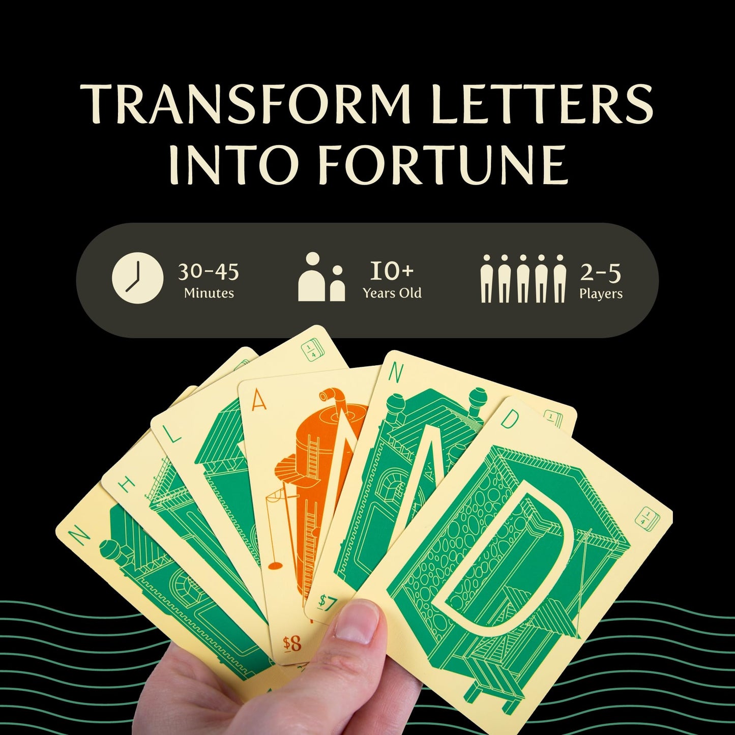 Letter Tycoon: Mensa Select Word-Building Strategy Game for Families and Friends, Ages 10+, 2-5 Players