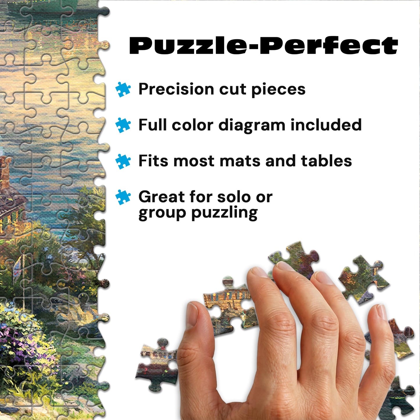 Buffalo Games - Thomas Kinkade New England - 2000 Piece Puzzle for Adults