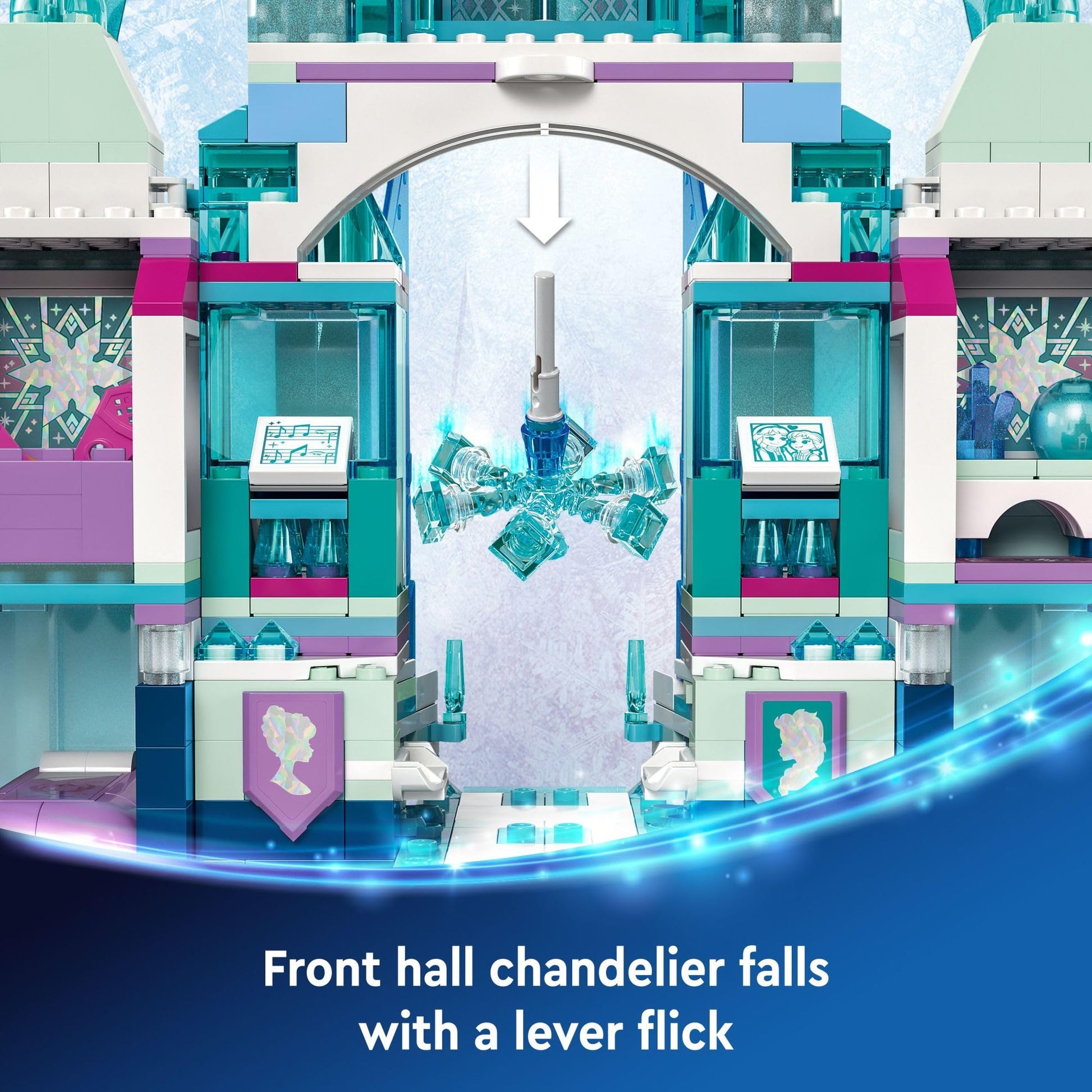 LEGO Disney Frozen Elsa’s Ice Palace Building Set for Kids, Princess Castle with Anna and Elsa Mini-Doll Figures, Disney Princess Toy Gift Idea for