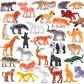 Animal Toy, 64 Pack Mini Wild Jungle Realistic Plastic Animals Figure Toys Set, for Kids Boy Girl Party Favors Pinata Goodie Bag Stuffers Easter Egg