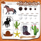 34 PCS Cowboy Cake Toppers Cowboy Hat and Boot Horse Cake decorations Western Cowboy Cowgirl Birthday Baby Shower for Western Theme Party Favors