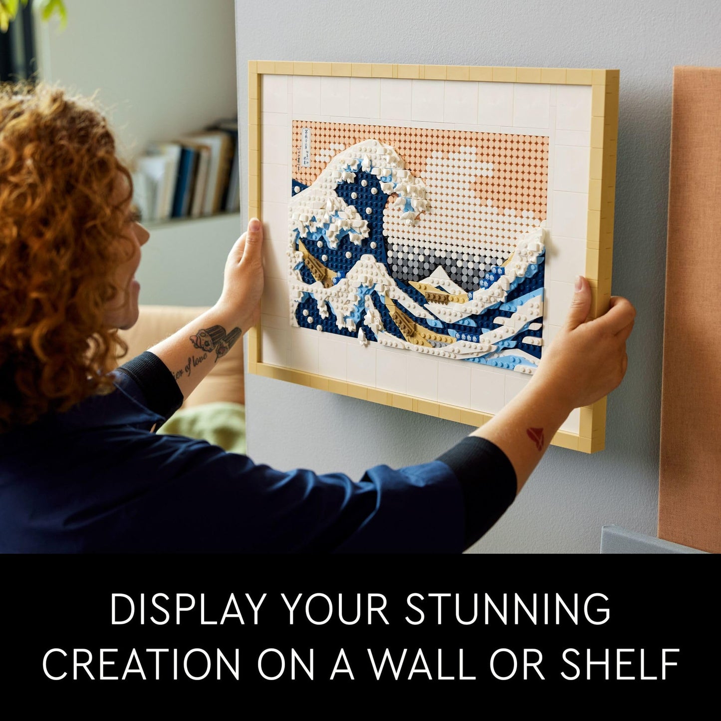 LEGO Art Hokusai - The Great Wave 31208, 3D Japanese Wall Art, Framed Ocean Canvas Picture for Home or Office Décor, Creative DIY Activity, Arts &