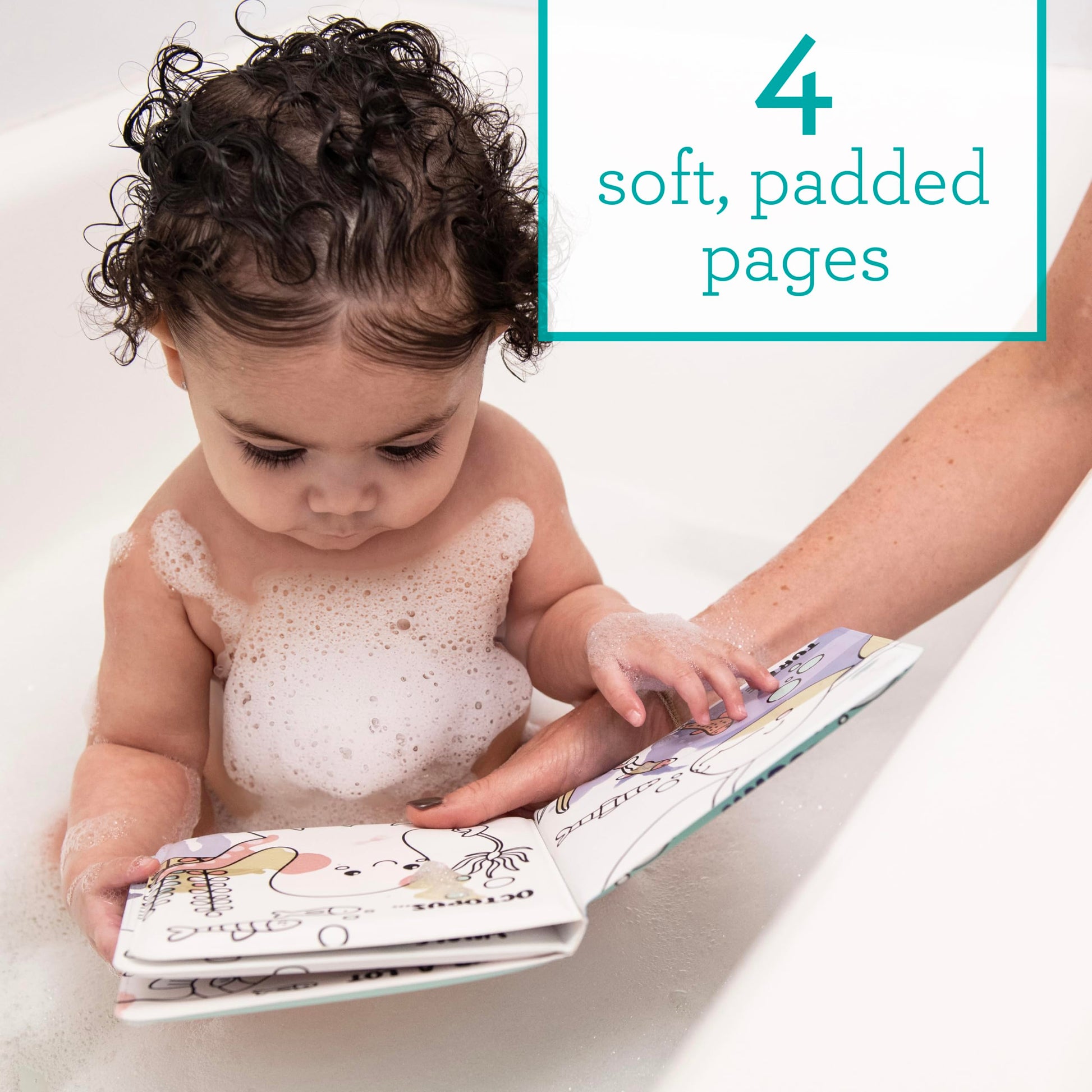 Infantino Bath Book Reusable Color Reveal Ocean Theme