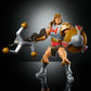 Masters of The Universe Masterverse 7-Inch Action Figure, New Eternia Flying Fists He-Man Motu Toy, Spinning Weapon & Shield, 30 Articulations