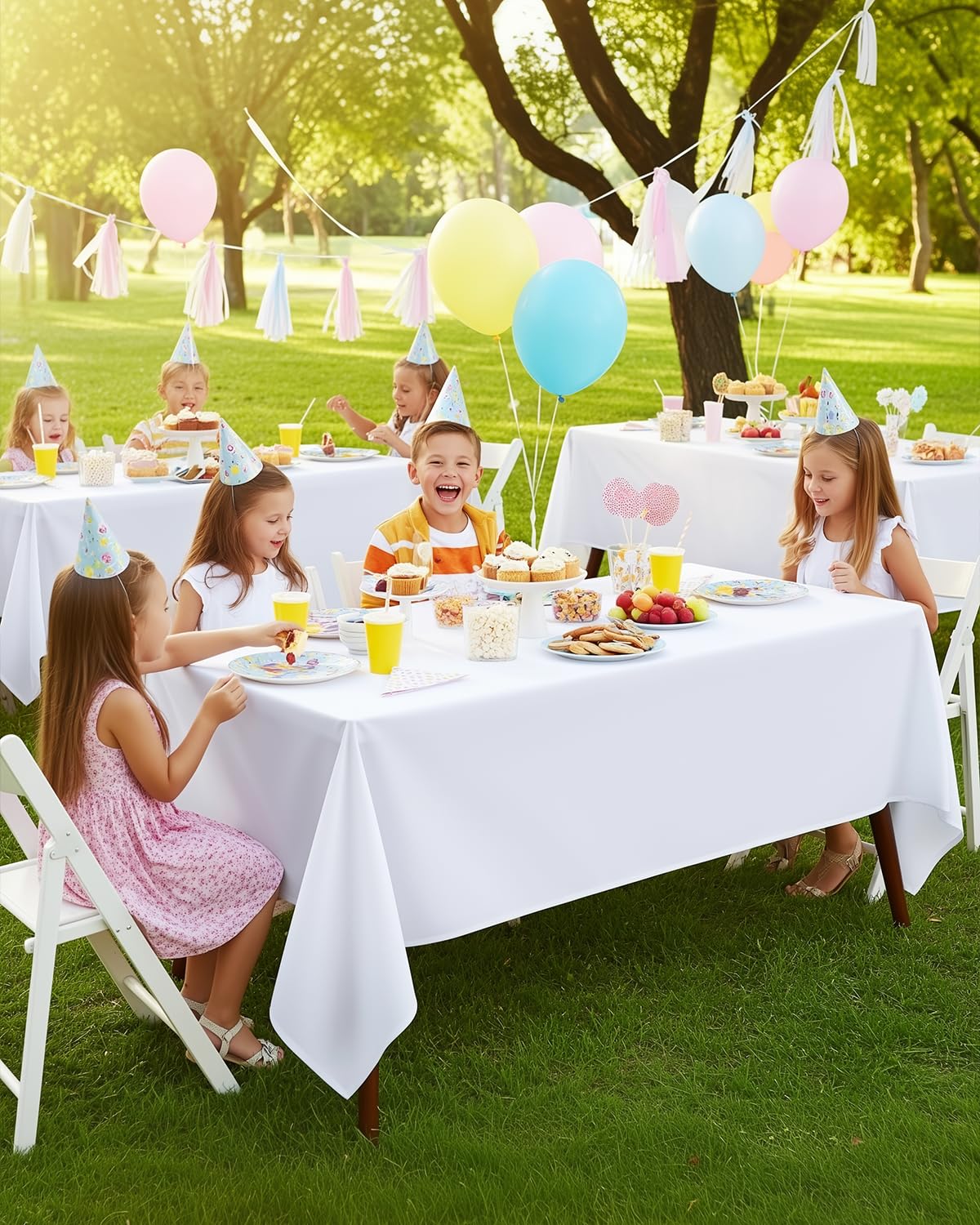 Utopia Kitchen Rectangle Table Cloth 1 Pack, Tablecloth Machine Washable, Polyester Table Cover for Dining, Buffet Parties, Picnics, Events, Weddings