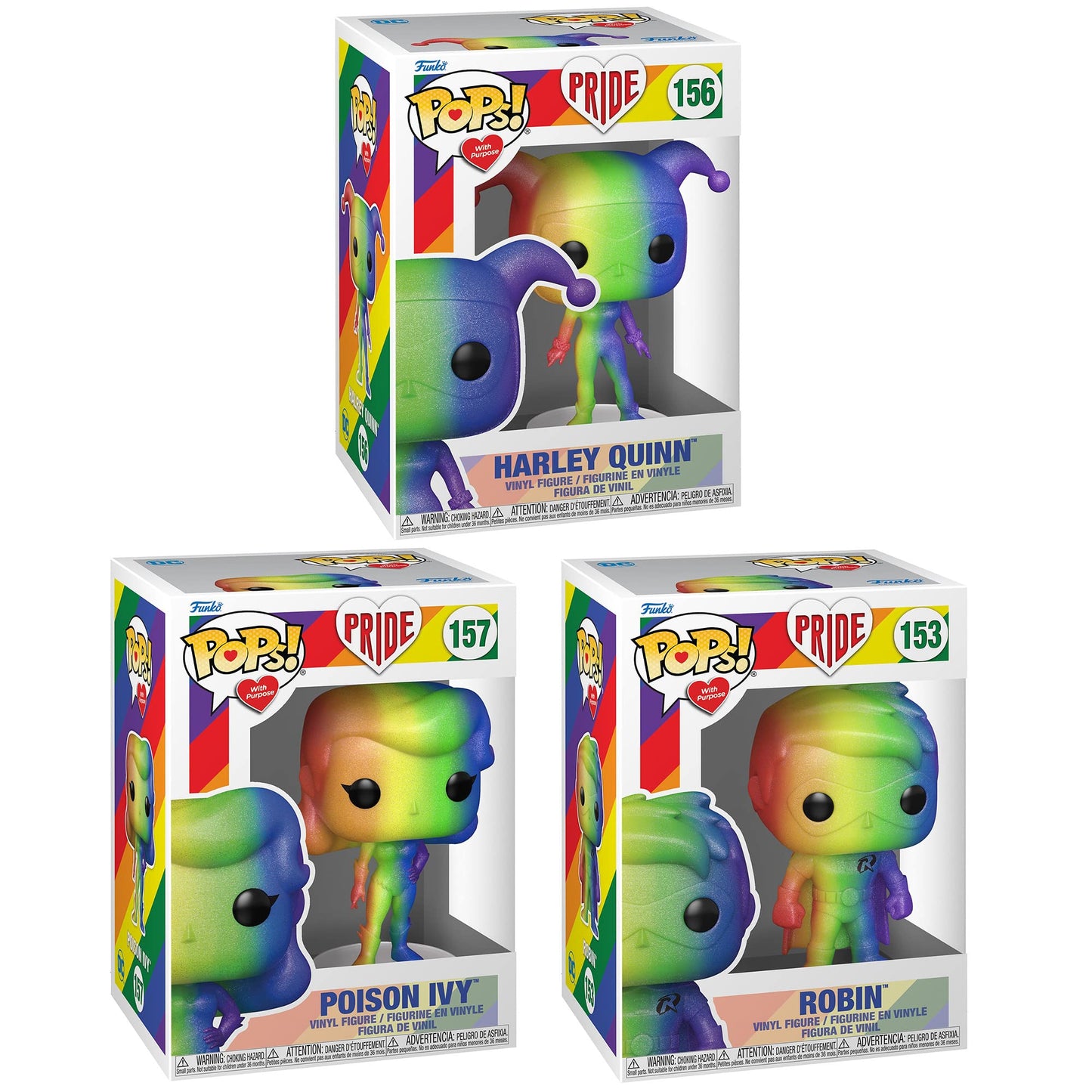 Funko 2022 Pop! Pride (DC Comics) Complete Set (3)