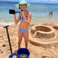 PUFFERFISH Sand Castle KIT - PRO-Quality Tools for Building Amazing Sand Castles, Including Bucket, Big Beach Shovel, and Super Scoop Made from