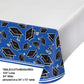 Creative Converting 320054 Graduation Theme Cobalt Blue Tablecloth
