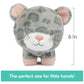 GUND Baby Safari Friends Collection Plush Leopard with Chime, Sensory Toy Stuffed Animal for Babies and Newborns, Gray/Pink, 7"