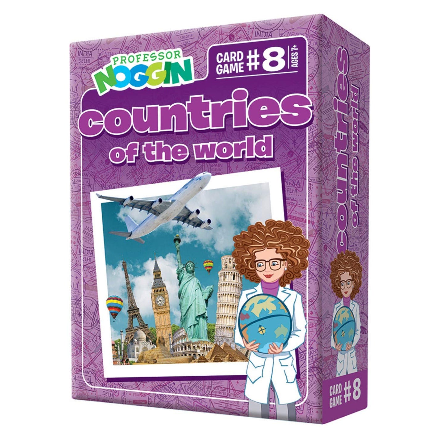 Outset Media Professor Noggin's Countries of The World Trivia Card Game - an Educational Trivia Based Card Game for Kids - Trivia, True or False