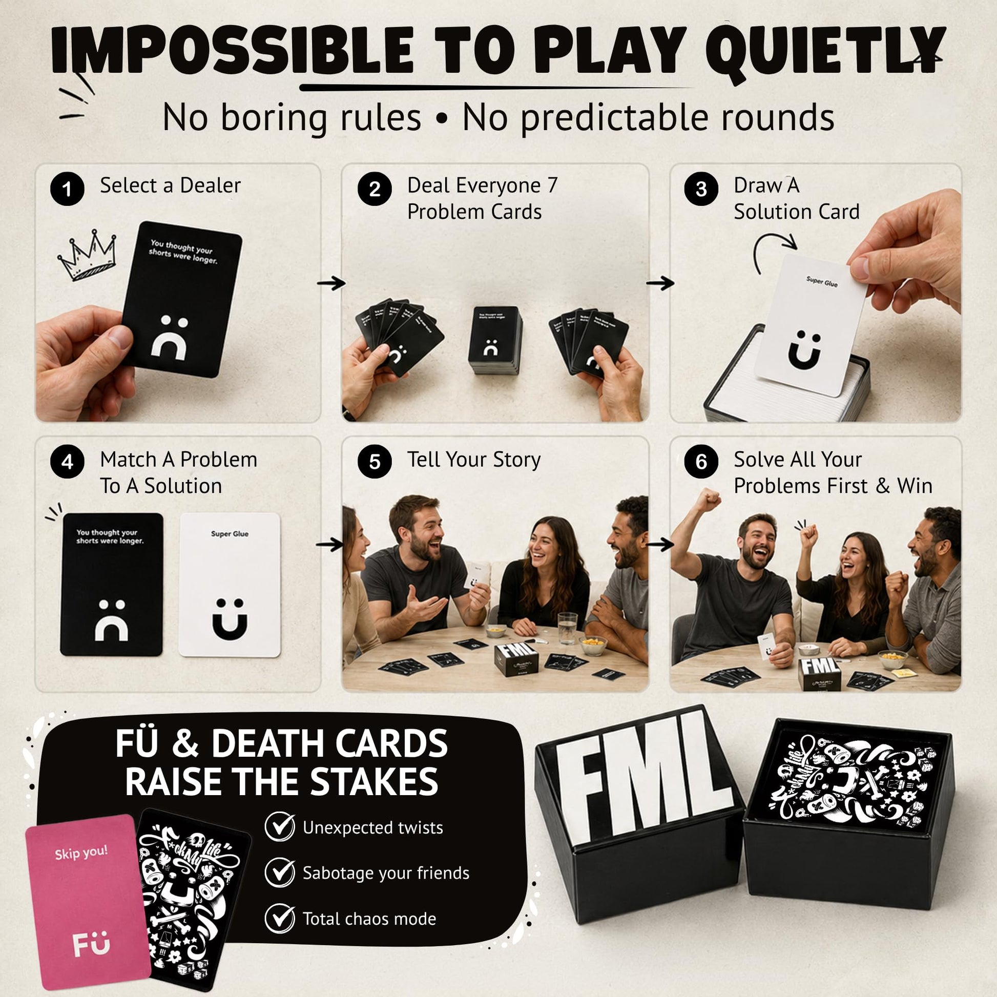 FMLaGame Adult Games for Game Night - Card Games for Adults, Adult Party Games for Adults Card Game Enthusiasts. Viral Funny & Hilarious Card Games