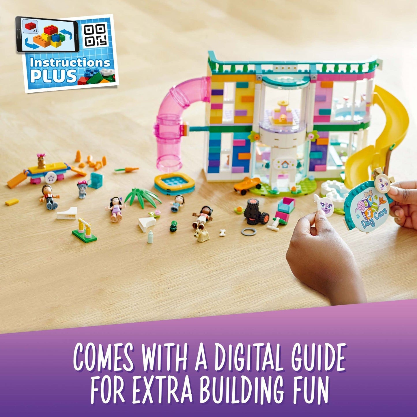LEGO Friends Pet Day-Care Center 41718 Animal Set, Heartlake City Toy, Birthday Gifts for Kids, Girls and Boys 7 Plus Years Old, with Doggy Figure & 3