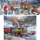 Bits and Pieces - Value Set of Three 300 Piece Jigsaw Puzzles for Adults - Home for The Holidays Jigsaw Puzzles by Artist Bigelow Illustrations