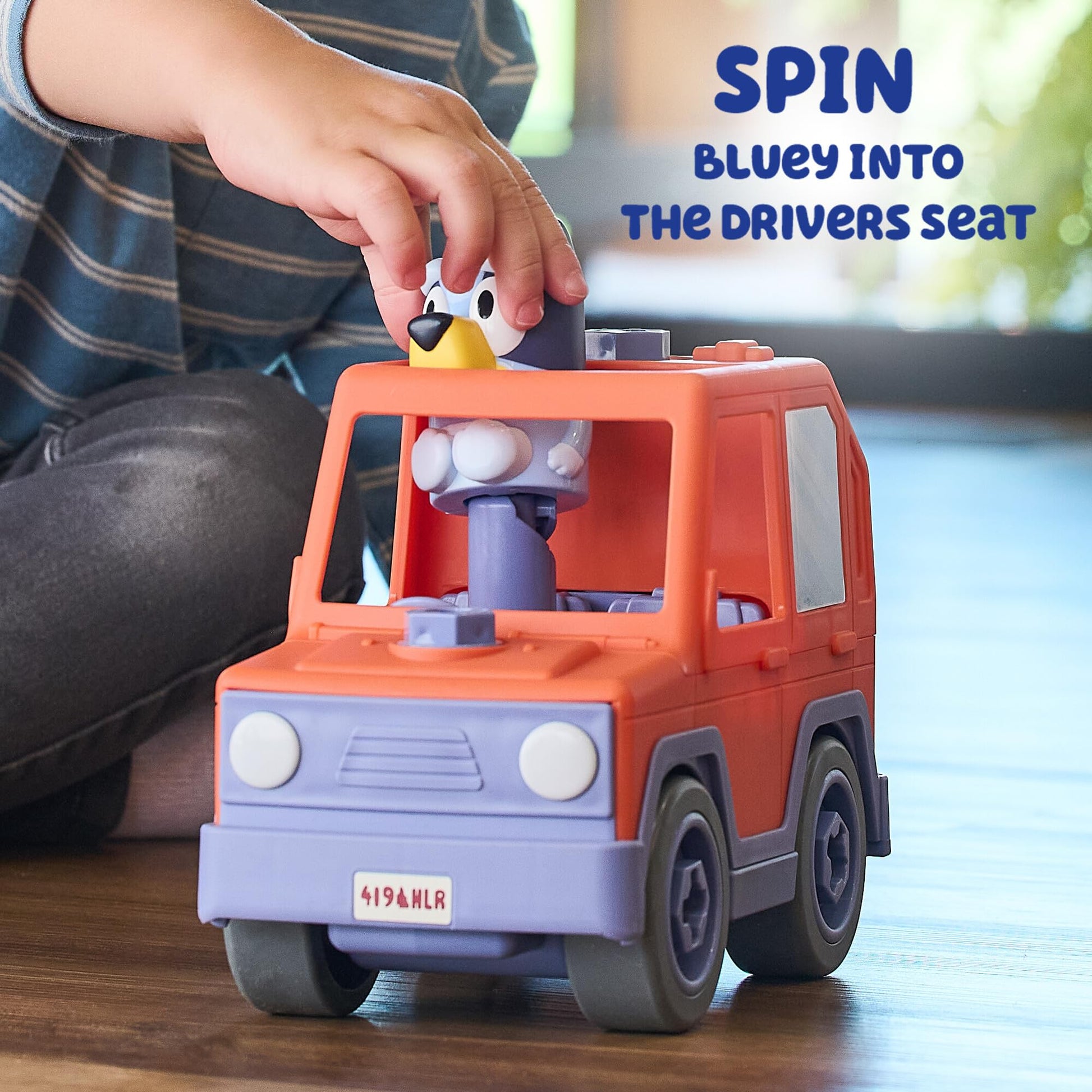 BUILD-A-BUDDY Bluey Car - Buildable Motorized Vehicle for Take Apart Play - Includes Figure and Toy Drill - Officially Licensed Bluey Toys - Kids