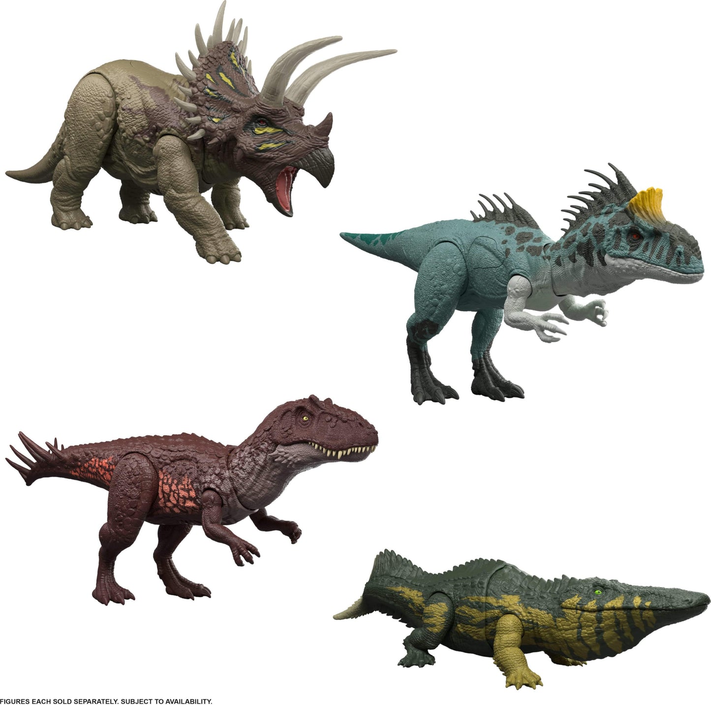 Mattel Jurassic World Wild Roar Metriacanthosaurus Dinosaur Action Figure Toy, Sounds & Attack & Lights, Scan Code for Digital Play