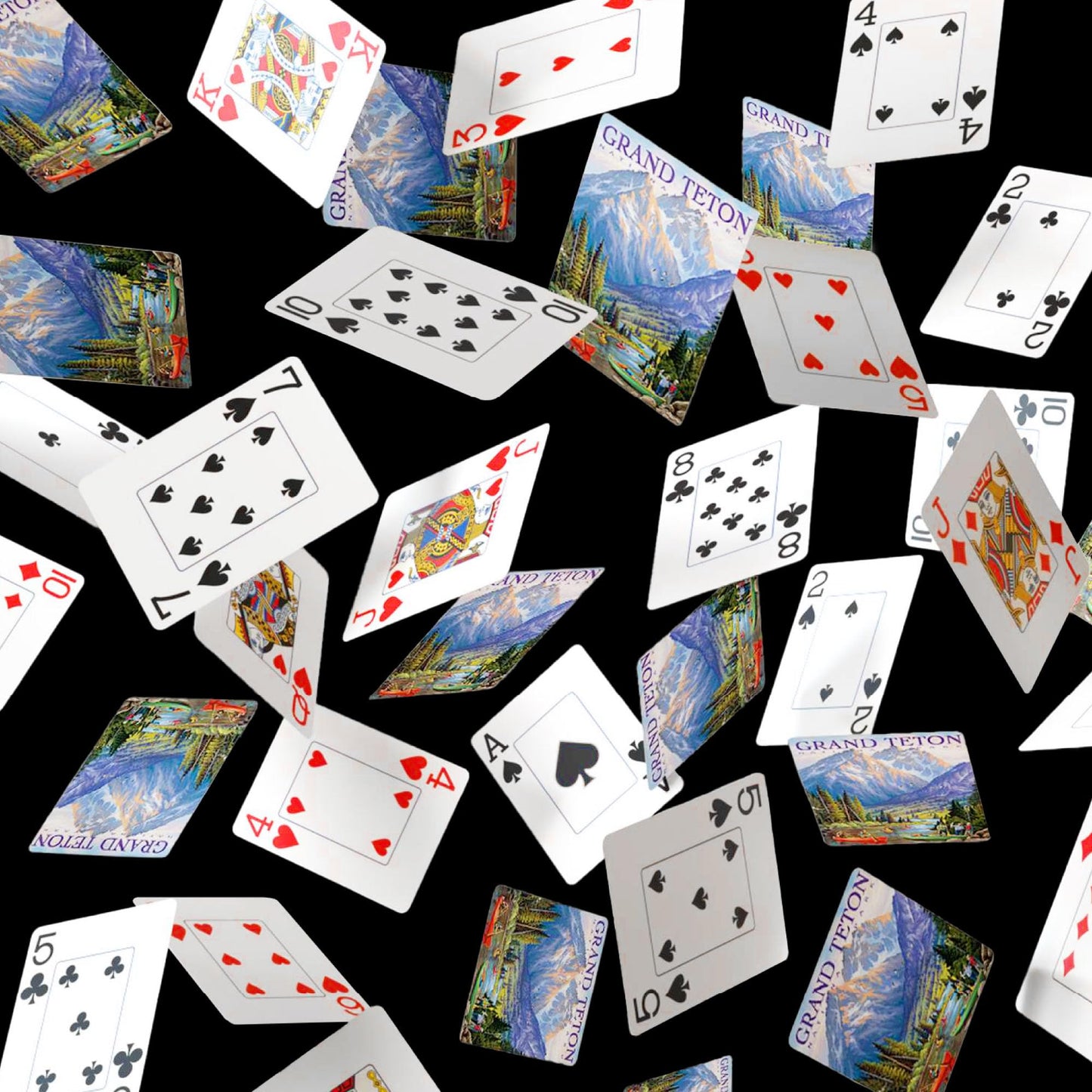 Boardwalk Puzzles Premium Featherlight Unique Playing Cards, Fun Themed Deck for Home and Travel | Grand Teton National Park