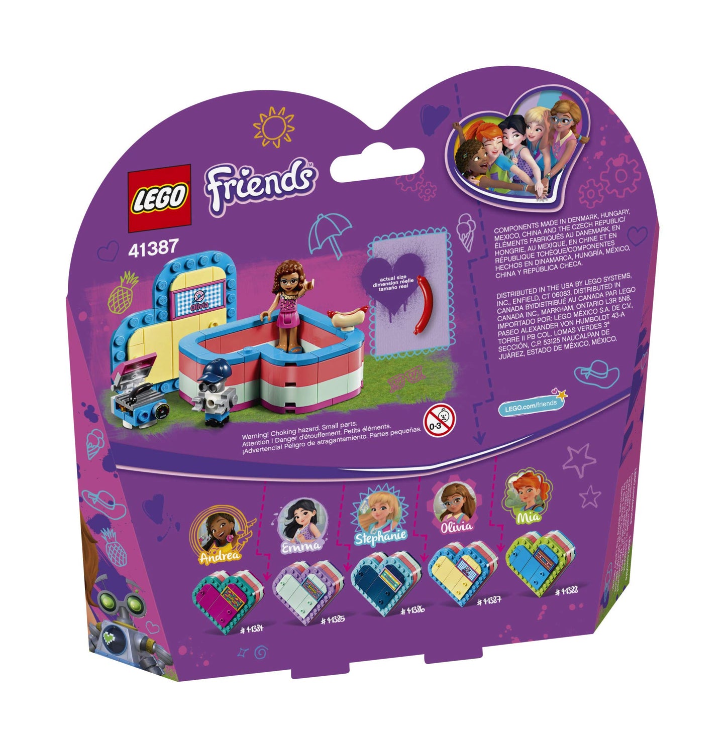 LEGO Friends Olivia’s Summer Heart Box 41387 Building Kit, New 2019 (93 Pieces)