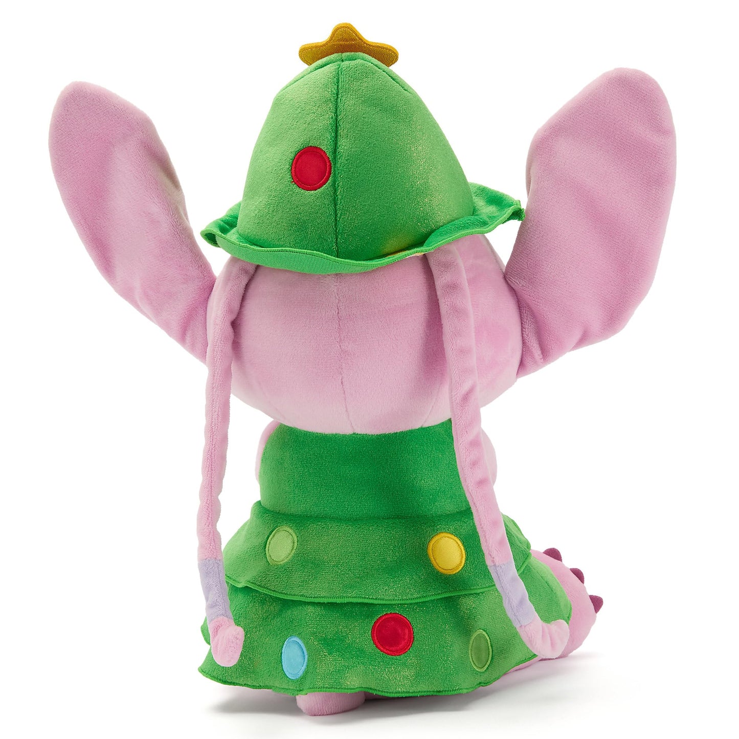 Disney Store Official Angel Holiday Plush - Lilo & Stitch Christmas Stuffed Animals - 14 Inch Disney Plushy - Features Christmas Tree Costume Dress