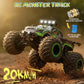 Ufilni Remote Control Monster Truck for Kids: Off-Road RC Car with Headlights & Body Lights, 1:18, 20 km/h, 2WD, 2.4 GHz, All-Terrain, Rechargeable