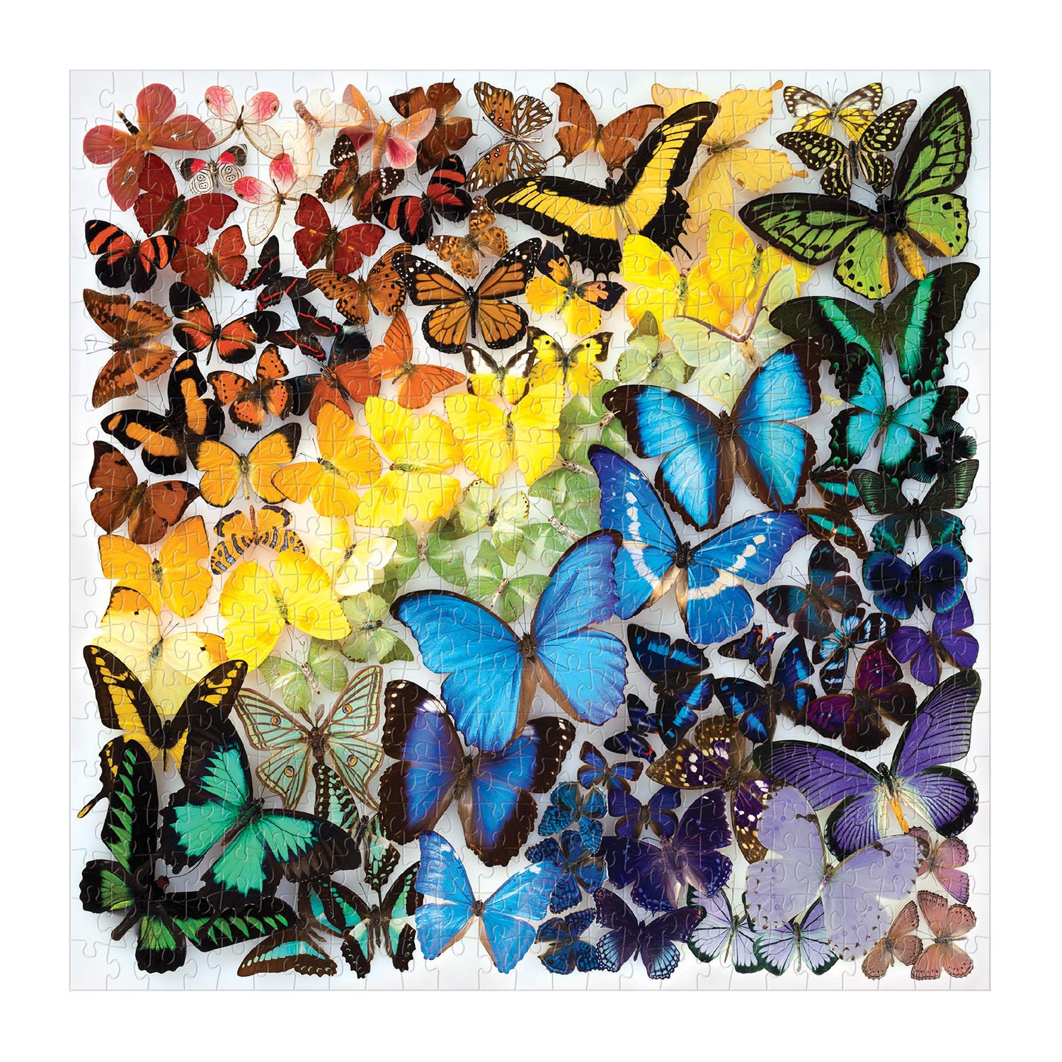 Galison - Rainbow Butterflies 500 Piece Jigsaw Puzzle for Adults