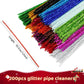Praisebank Glitter Pipe Cleaners for Crafts, 200pcs, Chenille Stems for DIY Projecets, Arts & Crafts Supplies for Festival Party Decorations