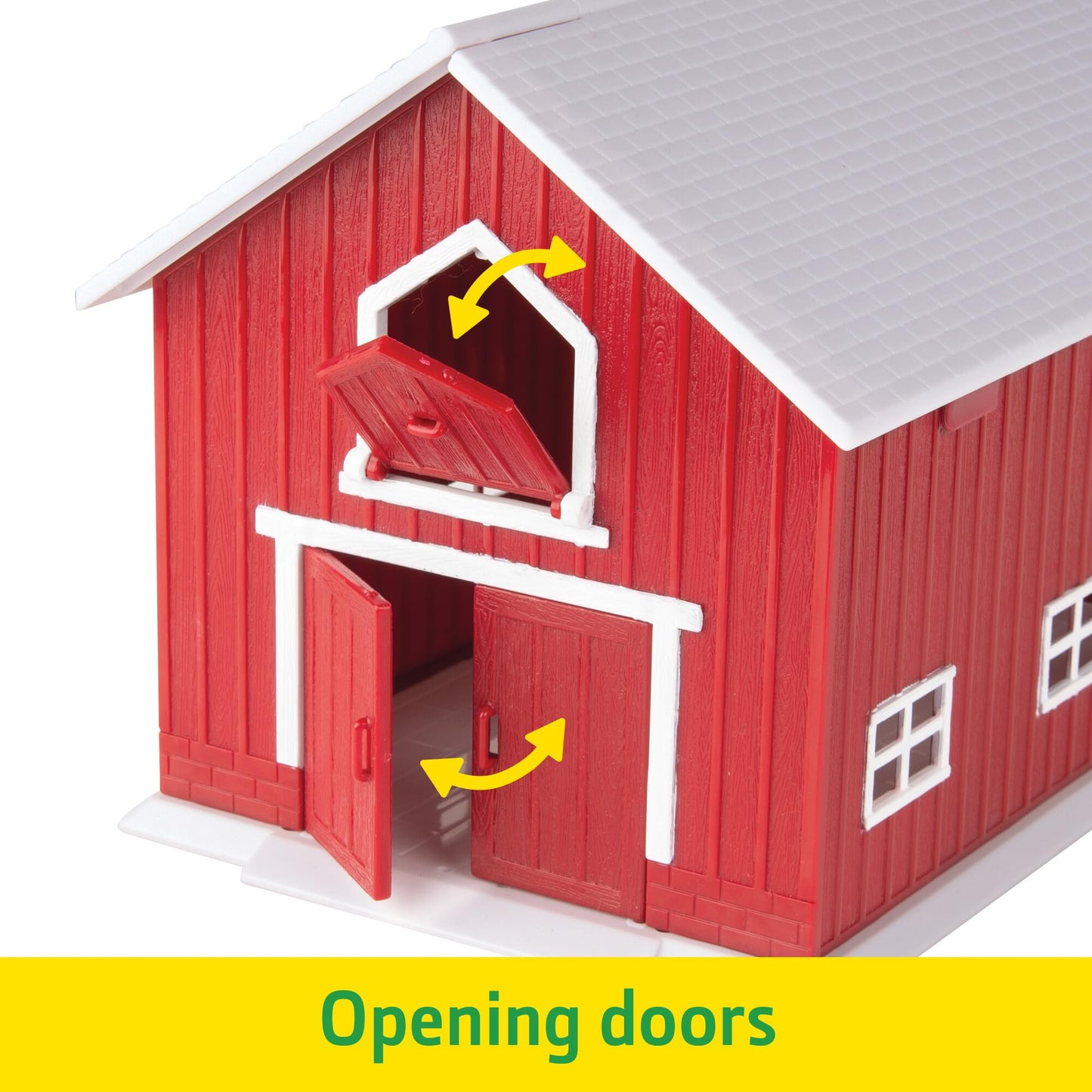 Tomy John Deere Childs Red Barn Playset - 1:64 Scale - Includes Farm Animal Toys, Tractor Toy, Red Barn with Handle, and Accessories - Easter Basket