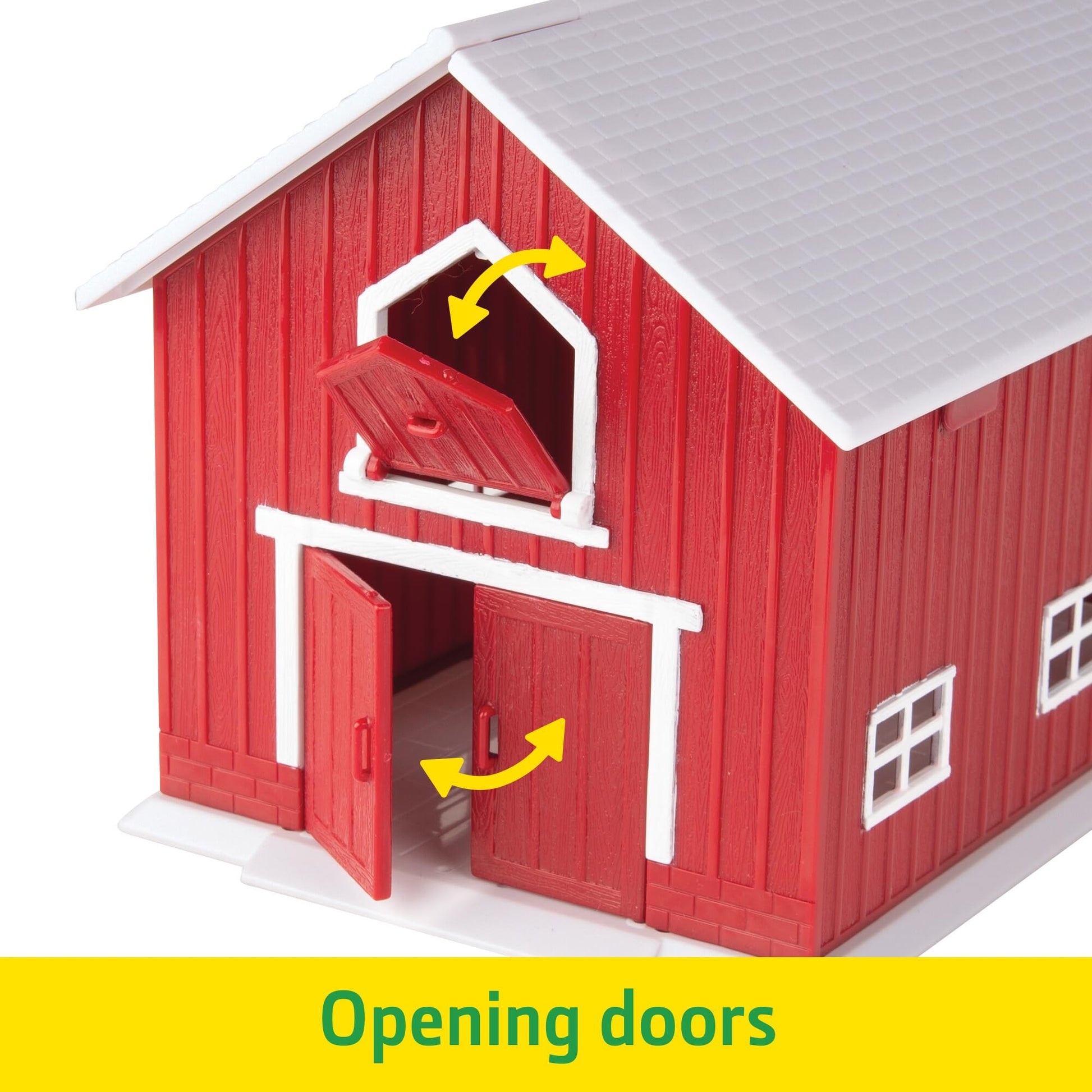 Tomy John Deere Childs Red Barn Playset - 1:64 Scale - Includes Farm Animal Toys, Tractor Toy, Red Barn with Handle, and Accessories - Easter Basket