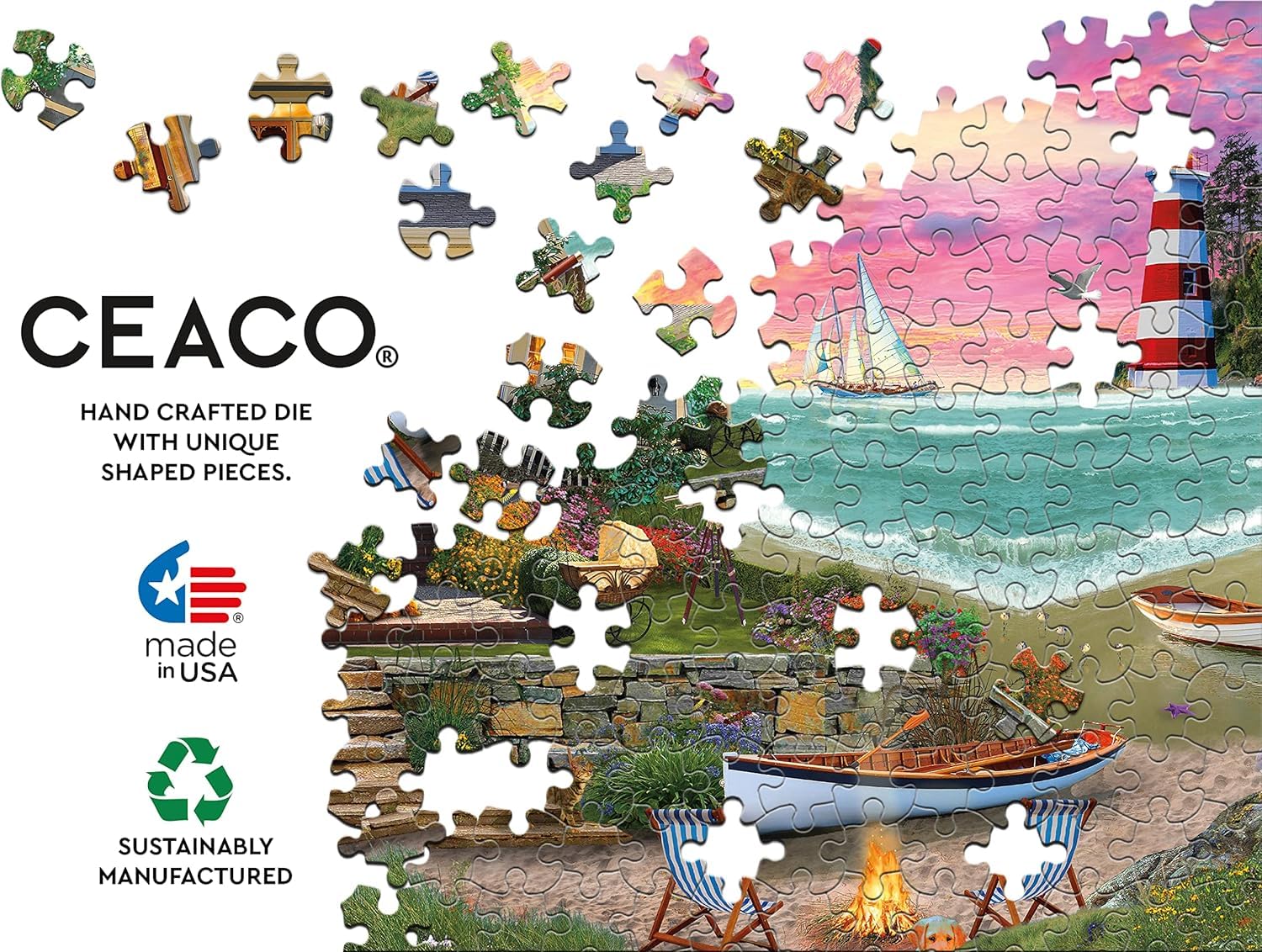 Ceaco - Heart Beach - 1000 Piece Jigsaw Puzzle for Adults