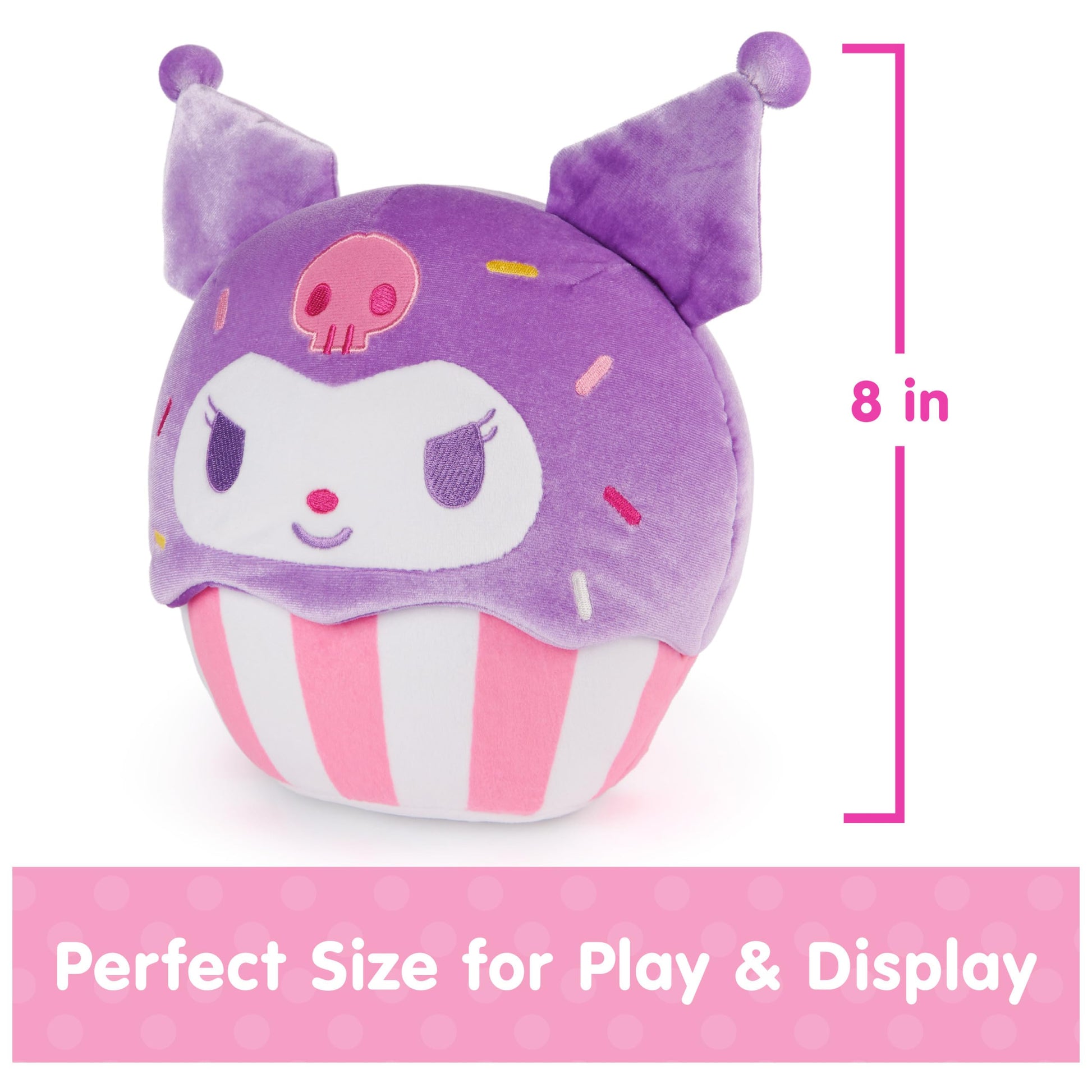 GUND Sanrio Kuromi Cupcake 8-Inch Dessert Plush Toy for Ages 1+
