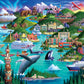 Boardwalk Alaska’s Inside Passage 500 Piece Jigsaw Puzzle Scenic Wildlife Alaska Puzzles with Premium Box, Gift for Adults and Family 16"x20"