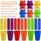 Jeffbaubl 67Pcs Counting Rainbow Bears with Matching Sorting Cups,Educational Sorting Toy for Toddler,Montessori Counting Toy Bears for Kid,Number