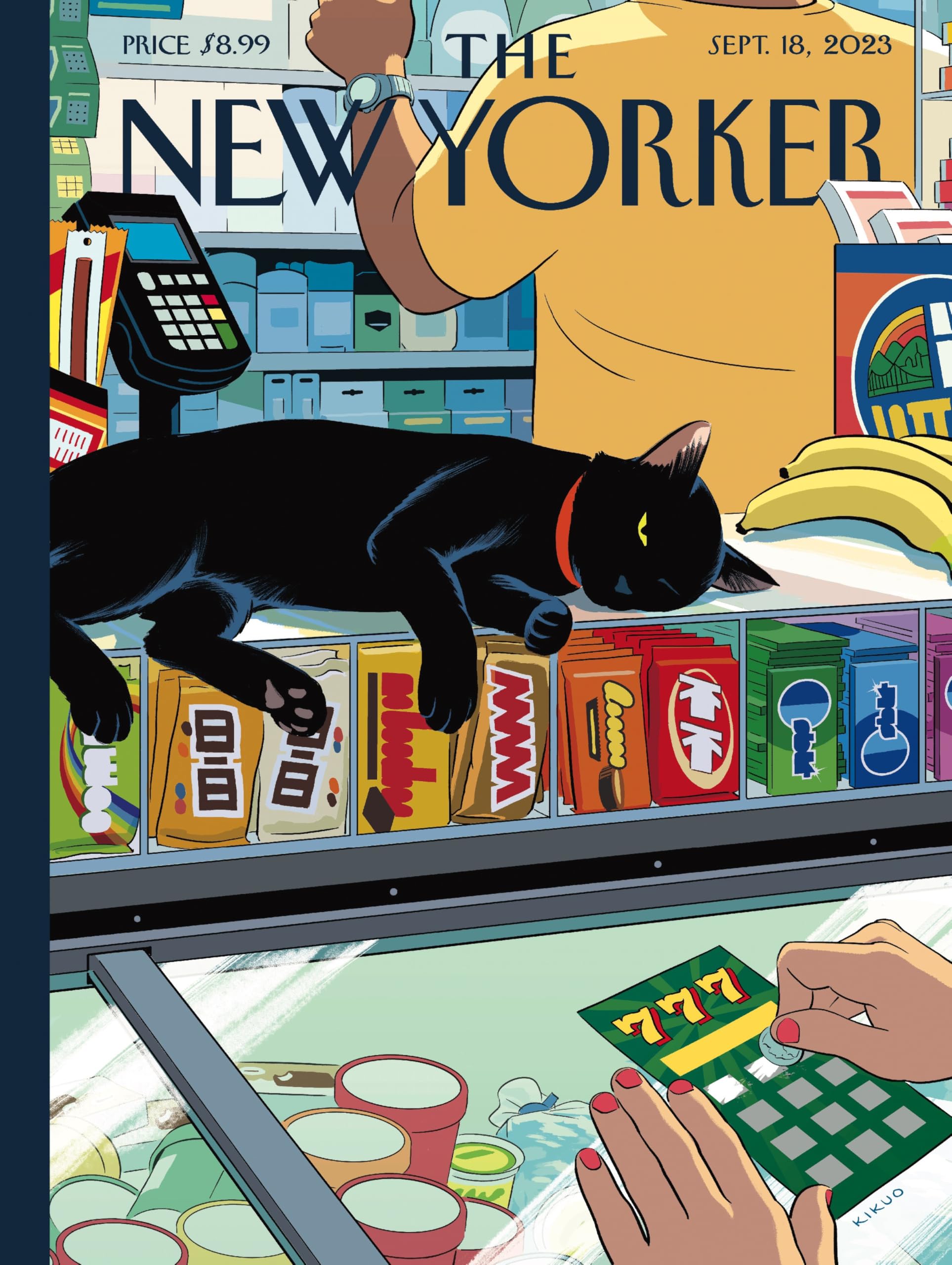 New York Puzzle Company - New Yorker Bodega Cat - 1000 Cat Piece Jigsaw Puzzle by R. Kikuo Johnson