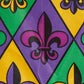 Vibrant Fleur De Lis Plastic Tablecover - 54" x 102" (1 Piece) - Stunning Design, Perfect for Parties, Events & Celebrations