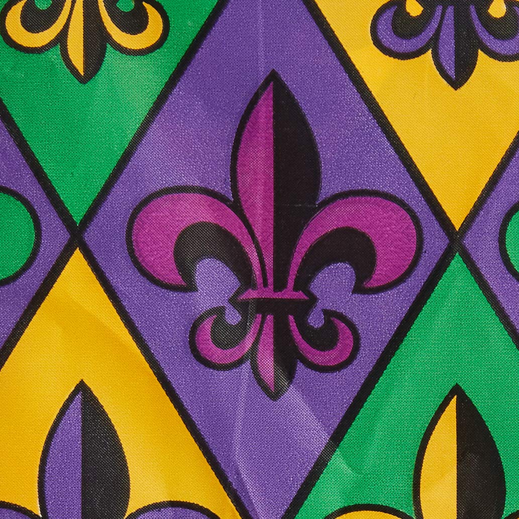 Vibrant Fleur De Lis Plastic Tablecover - 54" x 102" (1 Piece) - Stunning Design, Perfect for Parties, Events & Celebrations