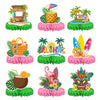 Hawaiian Luau Party Decorations Set, 9 Pcs Aloha Honeycomb Centerpieces for Tables, Tropical Tiki Beach Summer Pool Theme Birthday Party Supplies