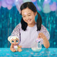 Kindi Kids Dress Up Magic 50275 Little Sister Doll, Unicorn Mini Apple Tree, Face Decorations to Discover, Toy Pacifier and Magic Sponge, Glittering