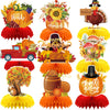 Thanksgiving Decorations, 9 Pack Thanksgiving Table Decorations, Honeycomb Fall Table Centerpieces for Thanksgiving Party, Harvest Themed Décor
