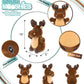 DolliBu Snug-Mooshies Standing Moose Stuffed Animal Plush Toy - Wild Super Squishy Soft Animal Friend for Girls and Boys, Medium Huggable Cute Plush